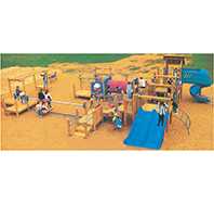 LRW034-木制戶外游樂(lè)場(chǎng)設(shè)備