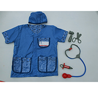 兒童藍(lán)色醫(yī)生服