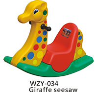 WZY-034-小鹿三色塑料搖搖馬